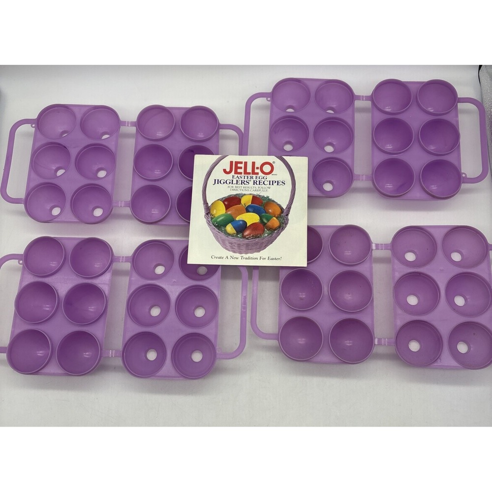 JELL-O JELLO Jigglers Easter  Egg Molds Shots Shooters Smooth Instructions X4